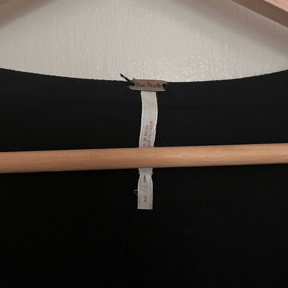 Free People Navy Blue Bell Sleeve Mini Dress *Has minor Flaws* - Picture 4 of 6